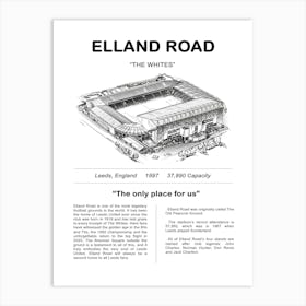 Elland Road Football Stadium Art Print