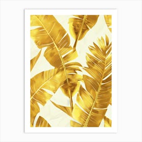 Gold Leaf Pattern 1 Art Print