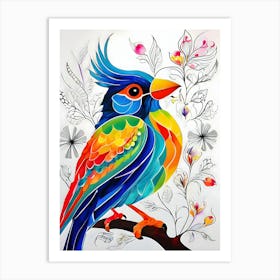 Colorful Bird-Reimagined 5 Art Print