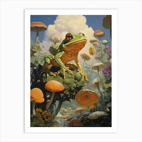 Flying Frog Surreal 1 Art Print