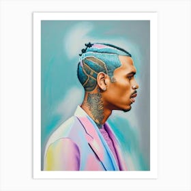 Chris Brown Colourful Illustration Art Print