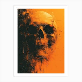 Skull Spectacle: A Frenzied Fusion of Deodato and Mahfood:Skull With Sunglasses 8 Art Print