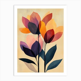 Abstract Flowers 10 Art Print