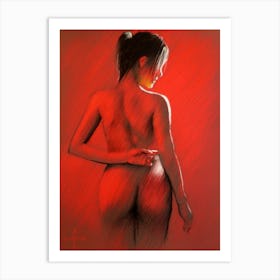 Red Hot Nude Art Print