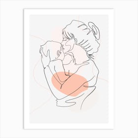 Mother And Child Mothers day 4 Art Print