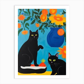 Black Cats Art Print