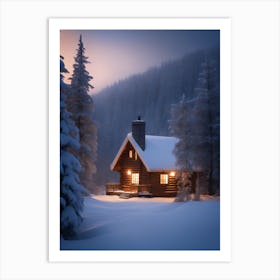 Cabin In The Woods Art Print