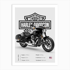 Harley Davidson Sport Glide Art Print