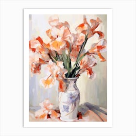 Iris Flower Still Life Painting 2 Dreamy Art Print