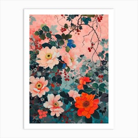 Hokusai  Great Japan Flowers Japanese 6 Art Print