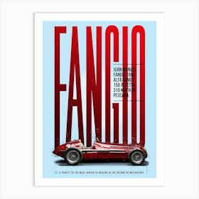 Juan Manuel Fangio Tribute, Alfa 158 Art Print