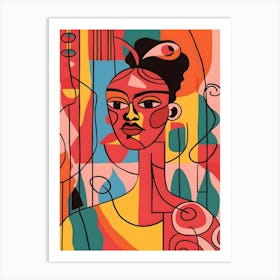 Woman'S Face 11 Art Print