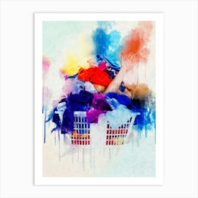 Hand With Wash Clothes Art Print