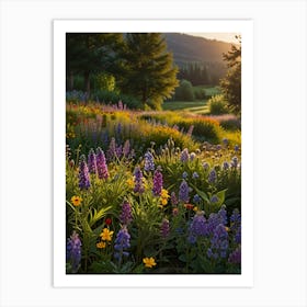 Wildflowers At Sunset 3 Art Print