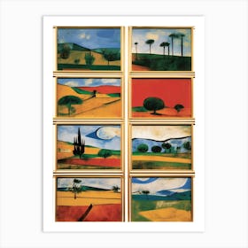 Landscape Collage By Influential Painter Art Print