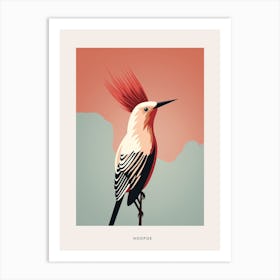 Minimalist Hoopoe 2 Bird Poster Art Print