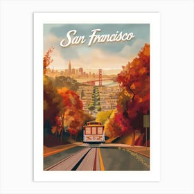 San Francisco Travel Poster Art Print