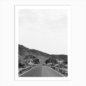 Road in Teide National Park, road, rocks, Canary Islands Art Print