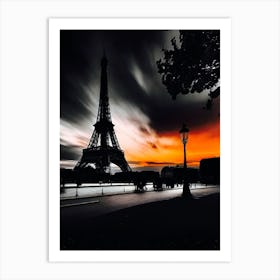 Eiffel Tower At Sunset 4 Art Print