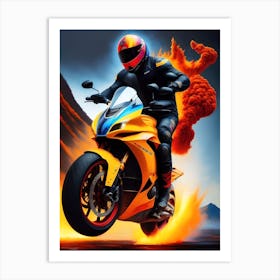 Moto Racing 3 Art Print