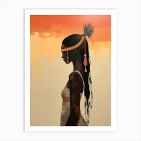 Sacred Spirit Walk, Boho Art Style Art Print