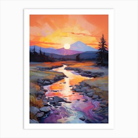 Sunset River 2 Art Print