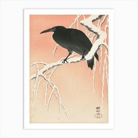 Crow On Snowy Branch (1900 1936), Ohara Koson Art Print