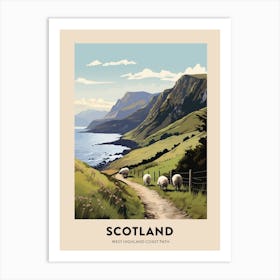 West Highland Coast Path Scotland 2 Vintage Hiking Travel Poster Art Print