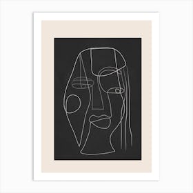 Minimalist Face Art 3 Art Print