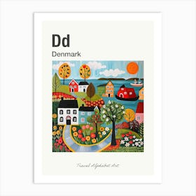 Kids Travel Alphabet  Denmark 2 Art Print