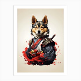 Samurai Dog Art Print