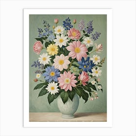 Flowers In A Vase no1 Art Print