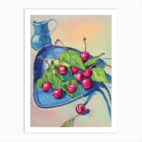 Sour Cherry Vintage Sketch Fruit Art Print