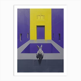 Rabbit In The Pool Art Print