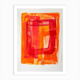 Orange Square 1 Art Print