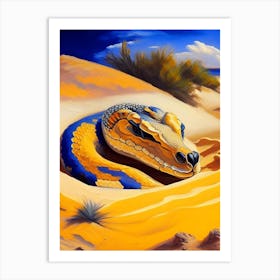 Sand Viper Snake Painting Art Print