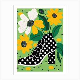 Petal Path to Style: Sneakers with Flowers Art Print