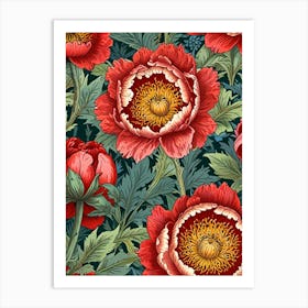 William Morris Peonies Art Print