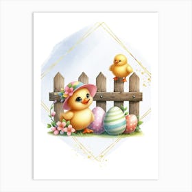 Easter Chicks Art Print