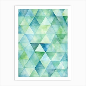 Watercolor Triangles 2 Art Print