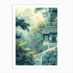 Nikko Japan 3 Retro Illustration Art Print
