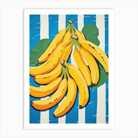 Bananas Fruit Summer Illustration 4 Art Print