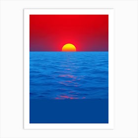 Sunset Over The Ocean 98 Art Print