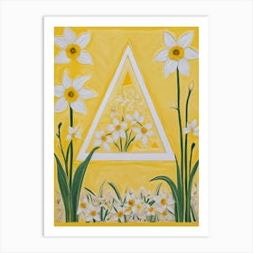 Yellow Triangle Daffodils Poster