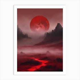 Red Moon In The Sky Art Print