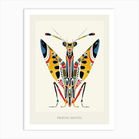 Colourful Insect Illustration Praying Mantis 7 Poster Art Print