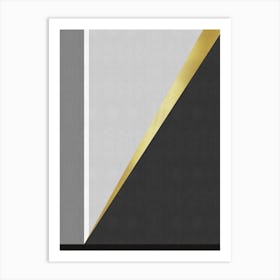 Geometric art with gold 3 1 Art Print