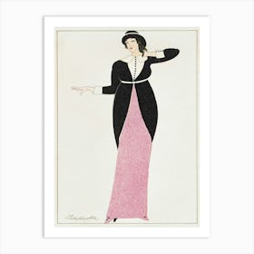 Woman In A Long Tubular Dress (1912), Otto Friedrich Carl Lendecke 1 Art Print
