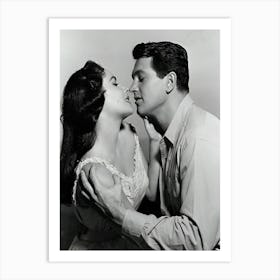 Elizabeth Taylor And Rock Hudson In Giant Art Print