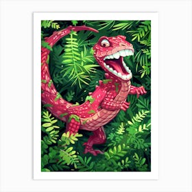 Dinosaurs In The Jungle Art Print